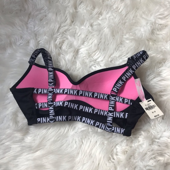 NEW VS Pink Caged Black Push Up Bralette Small - Picture 3 of 8